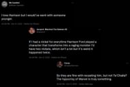 Fans comment on Ford's casting (Image via Twitter/Sportskeeda)